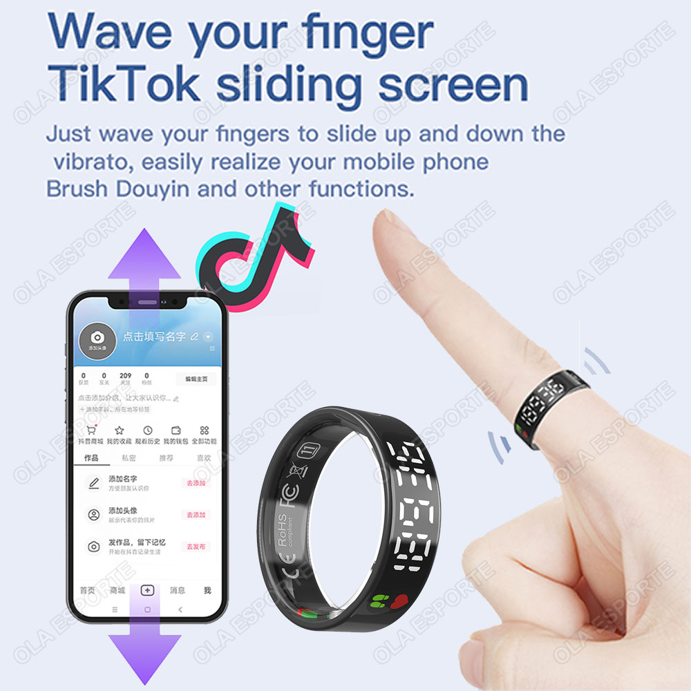 SR08 Smart Ring with Charging  - Women'S Health & Wellness Center ulasan dan harga