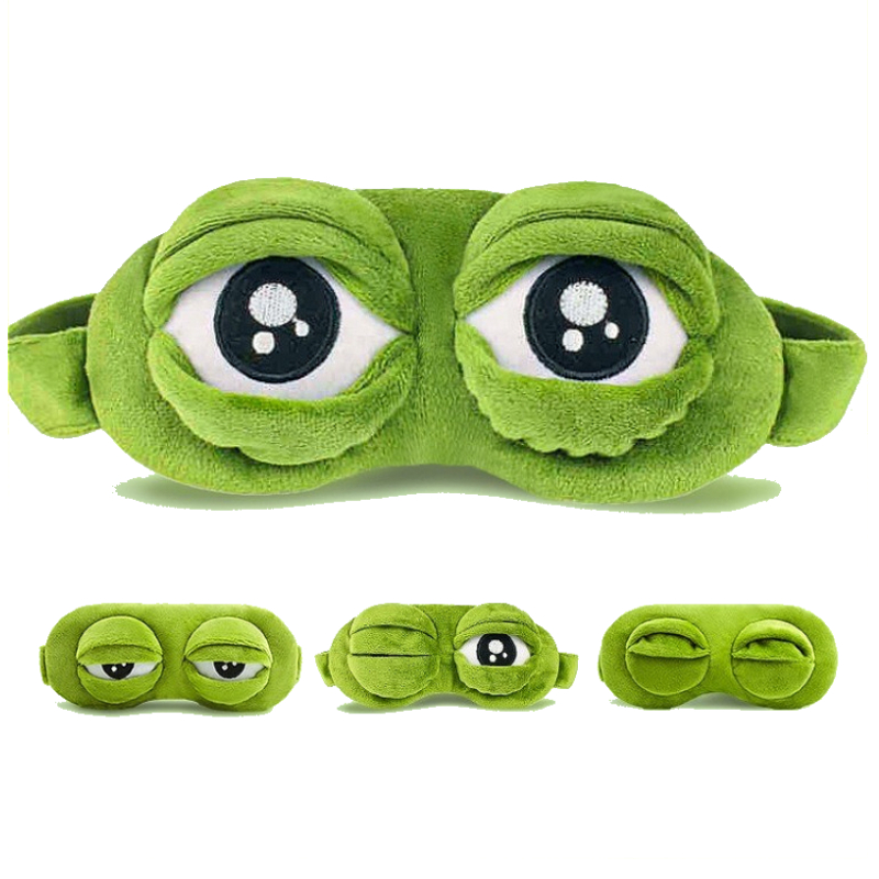 3D Sad Frog Sleep Mask Natural - Sleep Eye Mask 3D ulasan dan harga