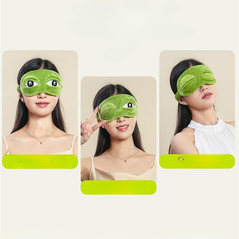 3D Sad Frog Sleep Mask Natural - Sleep Eye Mask 3D ulasan dan harga