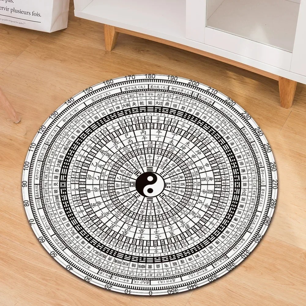 Yin Yang Taiji Round Rug Flowe - Acupressure Mat Set ulasan dan harga
