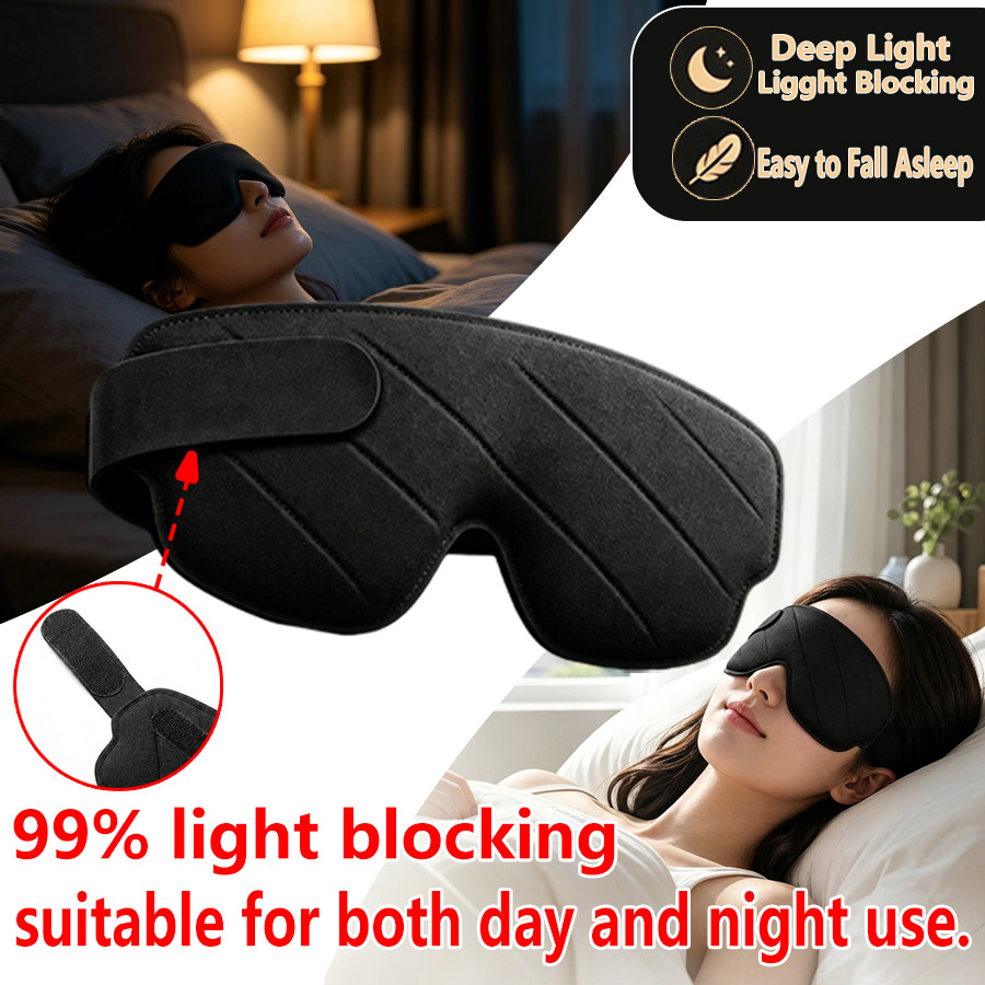 3/1pcs 3D Contoured Sleep Mask - Sleep Eye Mask 3D ulasan dan harga