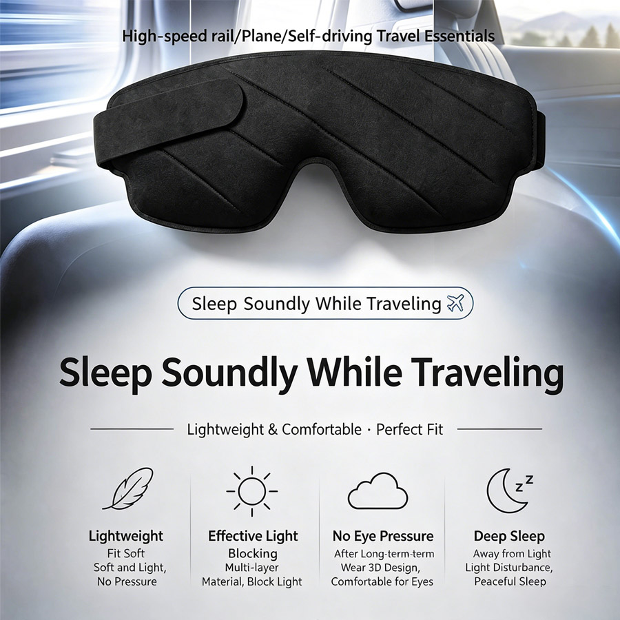 3/1pcs 3D Contoured Sleep Mask - Sleep Eye Mask 3D ulasan dan harga