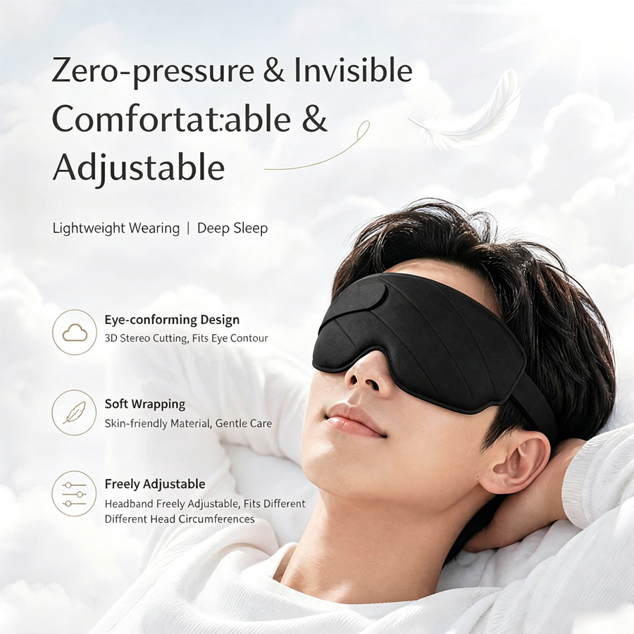 3/1pcs 3D Contoured Sleep Mask - Sleep Eye Mask 3D ulasan dan harga