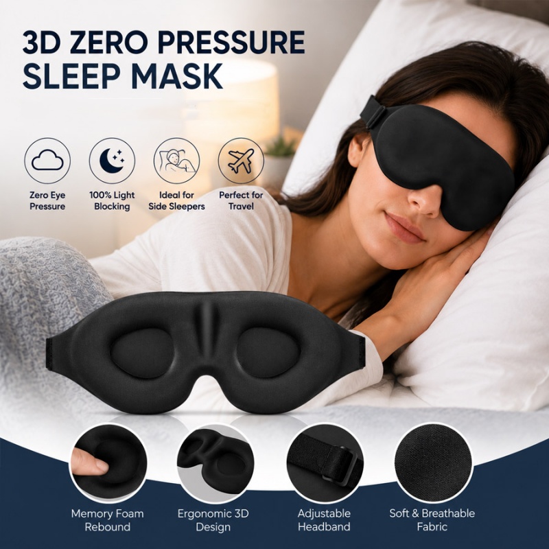 3d Sleep Eye Mask Comfort Ligh - Sleep Eye Mask 3D ulasan dan harga