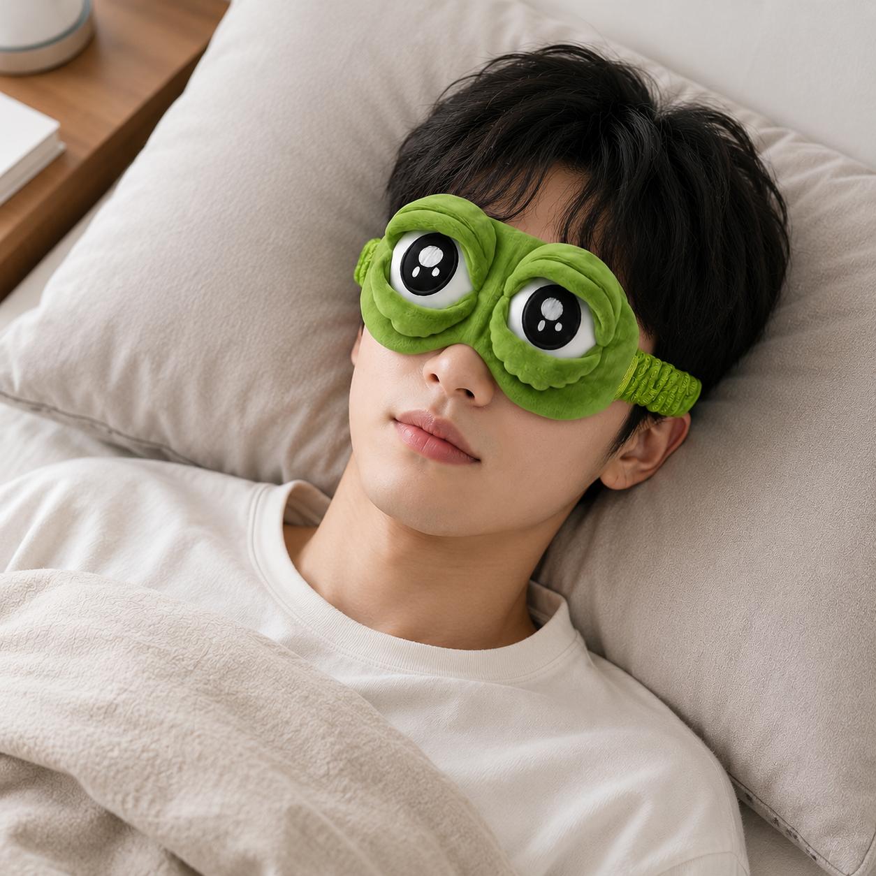 Sleep Eye Mask 3D Cute Frog Fu - Sleep Eye Mask 3D ulasan dan harga